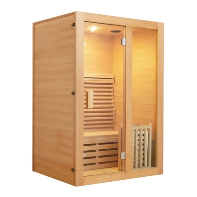 Phòng xông hơi khô 1 người bằng gỗ Hemlock Wood truyền thống