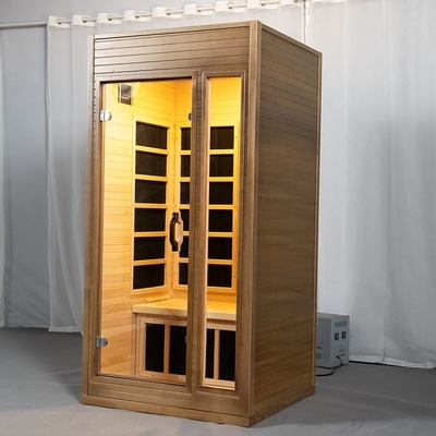 Home Hemlock Wood Carbon Fiber Sưởi ấm Phòng xông hơi hồng ngoại xa Cabin 2 người