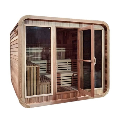 Cedar phòng tắm sauna ngoài trời khô cho sức khỏe và thư giãn 15 ~ 90 ° C Nhiệt độ cần thiết