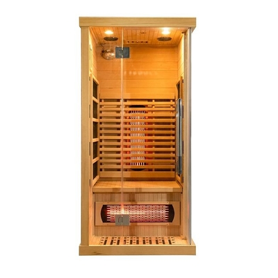 Luxury Solid Wood Canada Hemlock 1 người Phòng xông hơi hồng ngoại tại nhà Bằng gỗ nhỏ