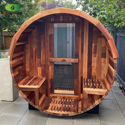 Phòng phòng tắm sauna ngoài trời bằng thùng gỗ