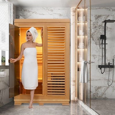 SASO 2 người Phòng xông hơi khô bằng nhiệt khô bằng gỗ tuyết tùng đỏ SASO cho gia đình