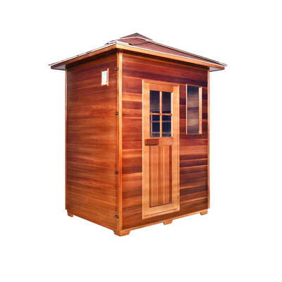 Phòng xông hơi khô ngoài trời Hemlock Canada cho 3 người có cửa sổ thông gió