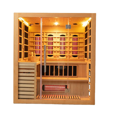 Phòng xông hơi khô kết hợp hồng ngoại bằng gỗ rắn dành cho nhiều người OEM được chấp nhận