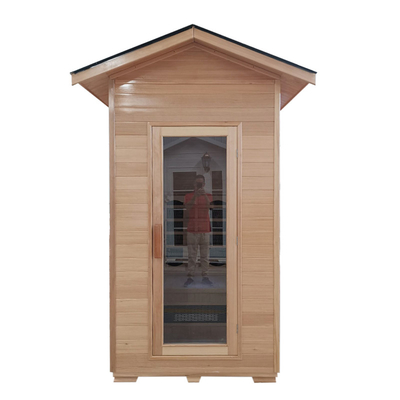 Ống gốm Phòng xông hơi khô ngoài trời bằng gỗ rắn hiện đại dành cho 1 người