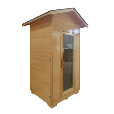 Ống gốm Phòng xông hơi khô ngoài trời bằng gỗ rắn hiện đại dành cho 1 người