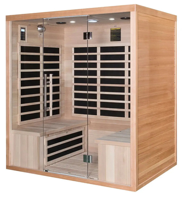 Tấm carbon bằng gỗ tuyết tùng đỏ Phòng xông hơi hồng ngoại xa cho nhà 4 người