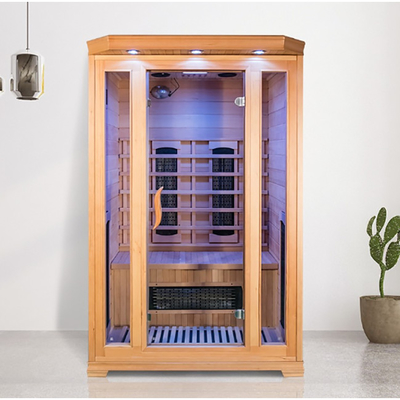 Nhà tùy chỉnh Hemlock Phòng xông hơi hồng ngoại cho 2 người với máy ion oxy