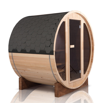 Phòng xông hơi ngoài trời bằng kính tối màu đỏ Cedar cho 6 người