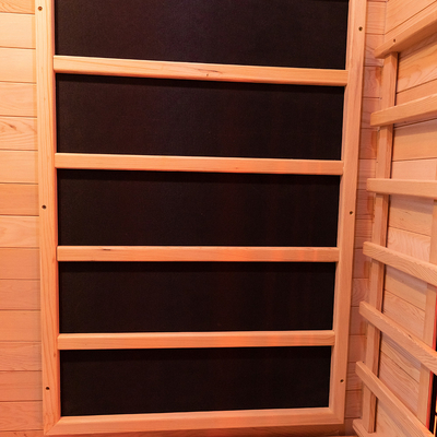 Canada Hemlock bằng gỗ ngoài trời Phòng xông hơi hồng ngoại đầy đủ quang phổ Phòng cho 2 người
