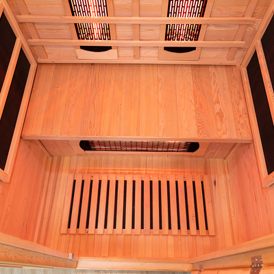 Canada Hemlock bằng gỗ ngoài trời Phòng xông hơi hồng ngoại đầy đủ quang phổ Phòng cho 2 người