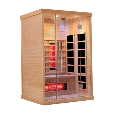 1750W Hemlock gỗ rắn Phòng xông hơi hồng ngoại cho 2 người trong nhà