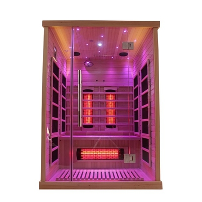 1750W Hemlock gỗ rắn Phòng xông hơi hồng ngoại cho 2 người trong nhà