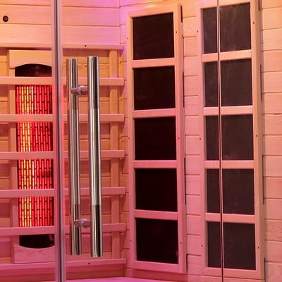 1750W Hemlock gỗ rắn Phòng xông hơi hồng ngoại cho 2 người trong nhà