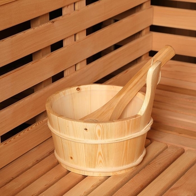 Phòng xông hơi khô ngoài trời bằng gỗ tuyết tùng đỏ cho 8 người với bếp điện