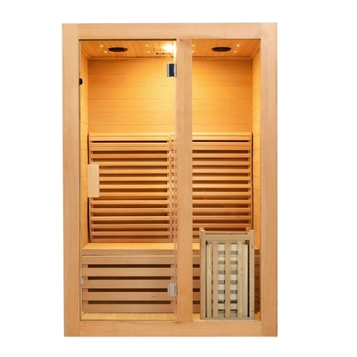 Phòng xông hơi khô 1 người bằng gỗ Hemlock Wood truyền thống