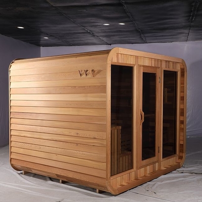 Cedar phòng tắm sauna ngoài trời khô cho sức khỏe và thư giãn 15 ~ 90 ° C Nhiệt độ cần thiết
