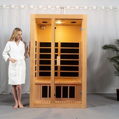 EMF thấp 2 người Trong nhà bằng gỗ Toàn phổ Phòng xông hơi tại nhà ở Hemlock