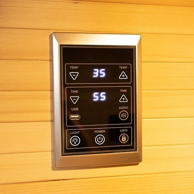 Full Spectrum và Carbon Panel Heater Phòng xông hơi bằng gỗ 2 người trong nhà