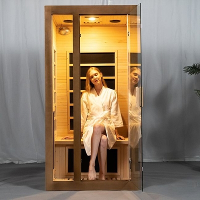 Hemlock Wood Trong nhà Nhà Full Spectrum Sauna Kích thước 2 người OEM Chấp nhận được