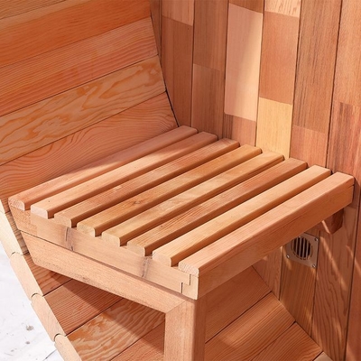 Máy sưởi điện bằng gỗ tuyết tùng đỏ trong suốt Hơi nước ướt Nhìn toàn cảnh Phòng xông hơi khô ngoài trời