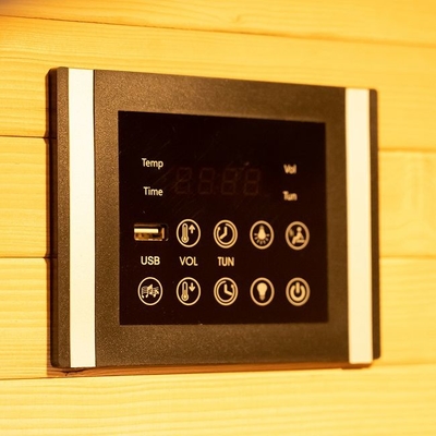 Home Hemlock Wood Carbon Fiber Sưởi ấm Phòng xông hơi hồng ngoại xa Cabin 2 người