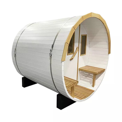 White Garden Ngoài trời Phòng xông hơi thùng gỗ 4 người Thiết kế mới