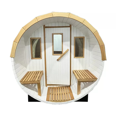 White Garden Ngoài trời Phòng xông hơi thùng gỗ 4 người Thiết kế mới