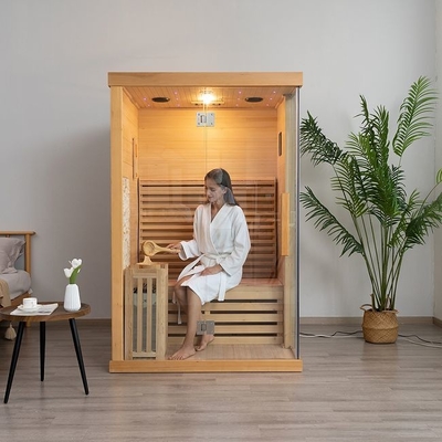 Bếp điện Hemlock Lò sưởi trong nhà Phòng xông hơi bằng gỗ trong nhà 2 người