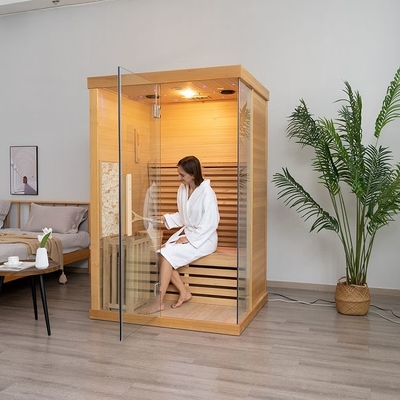 Bếp điện Hemlock Lò sưởi trong nhà Phòng xông hơi bằng gỗ trong nhà 2 người