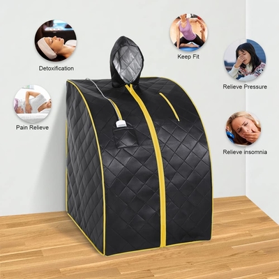 Phòng xông hơi hồng ngoại di động toàn thân 1 người 1050W tại nhà có mũ
