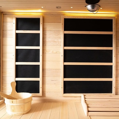 Phòng xông hơi khô bằng tia hồng ngoại kết hợp trong nhà bằng gỗ rắn Hemlock 4 người