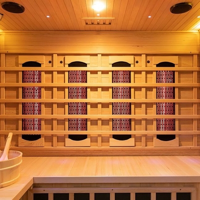 Phòng xông hơi khô bằng tia hồng ngoại kết hợp trong nhà bằng gỗ rắn Hemlock 4 người