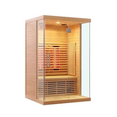 Full Spectrum và Carbon Heater Gỗ rắn Phòng xông hơi hồng ngoại 2 người cho gia đình