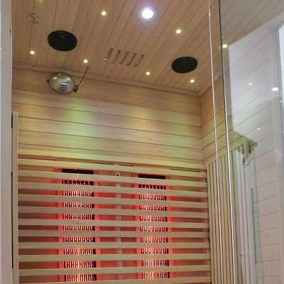 Full Spectrum và Carbon Heater Gỗ rắn Phòng xông hơi hồng ngoại 2 người cho gia đình