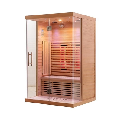 Full Spectrum và Carbon Heater Gỗ rắn Phòng xông hơi hồng ngoại 2 người cho gia đình