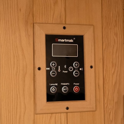 Sauna hồng ngoại xa bằng kính thọ trong suốt với đèn LED và tấm carbon đầy đủ quang phổ