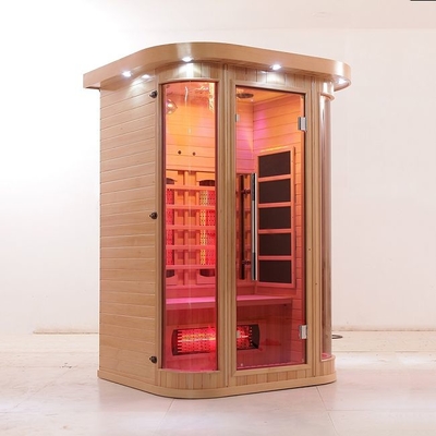 Deluxe Solid Wood Full Spectrum And Carbon Heater Phòng xông hơi hồng ngoại 2 người trong nhà