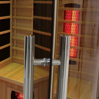 Deluxe Solid Wood Full Spectrum And Carbon Heater Phòng xông hơi hồng ngoại 2 người trong nhà