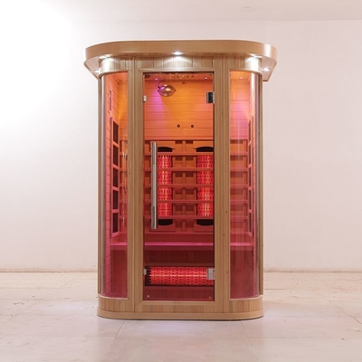 Deluxe Solid Wood Full Spectrum And Carbon Heater Phòng xông hơi hồng ngoại 2 người trong nhà