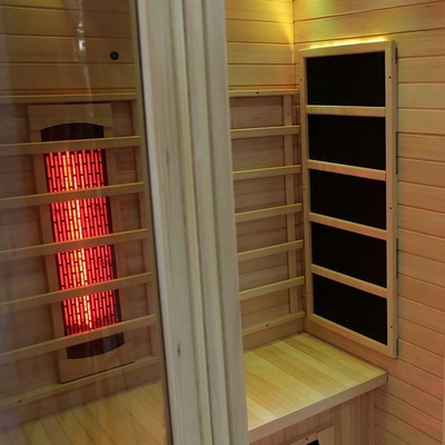 Deluxe Solid Wood Full Spectrum And Carbon Heater Phòng xông hơi hồng ngoại 2 người trong nhà