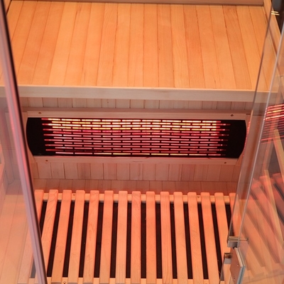 Kính cường lực trong suốt Phòng xông hơi hồng ngoại xa 0°C - 65°C Phạm vi nhiệt độ hoạt động