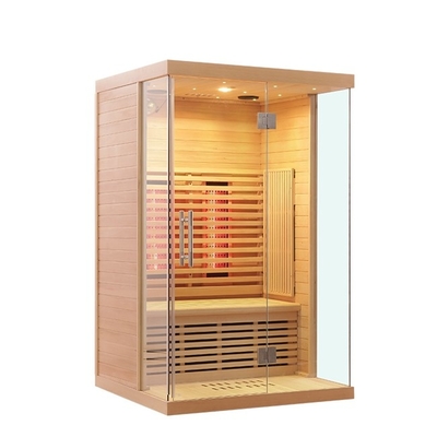 Full Spectrum và Carbon Panel Hemlock Phòng xông hơi hồng ngoại xa Kích thước 2 người