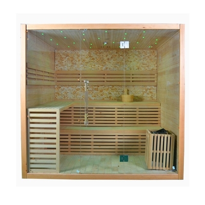 Phòng xông hơi khô bằng gỗ tự nhiên Canada Hemlock Canada 4 người Sử dụng trong nhà