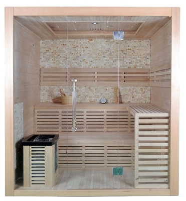 Phòng xông hơi khô bằng gỗ tự nhiên Canada Hemlock Canada 4 người Sử dụng trong nhà