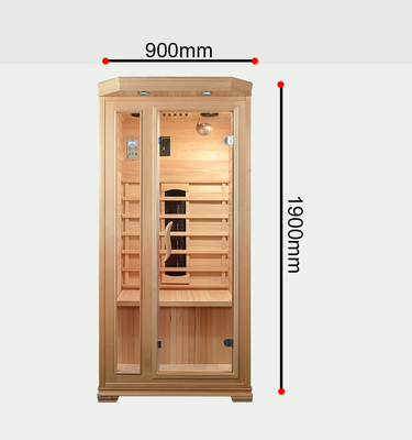 Phòng xông hơi tại nhà bằng gỗ tuyết tùng 900 * 900 * 1900mm với kính cường lực 8 mm