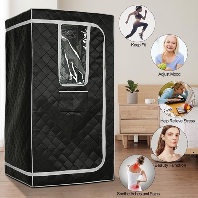 Sauna hơi nước có kích thước đầy đủ với điều khiển thời gian 0 - 99 phút và cửa sổ trong suốt
