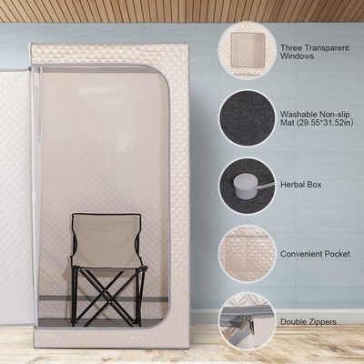 1 người Sauna gia đình di động toàn thân Di động đứng trong nhà Sauna ướt