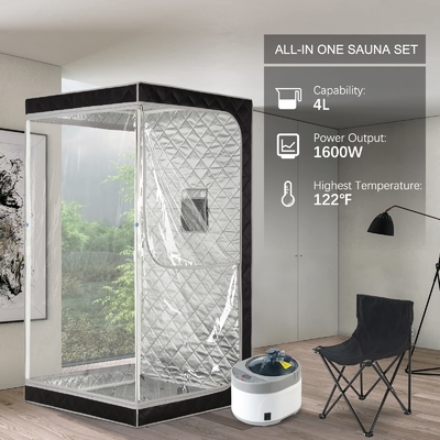 Cửa sổ trong suốt Sauna hơi nước di động Tiết kiệm thời gian cho phòng tập thể dục hoặc hiệu ứng phòng tắm hơi