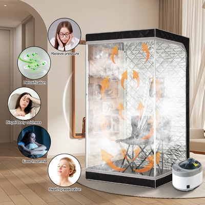 Cửa sổ trong suốt Sauna hơi nước di động Tiết kiệm thời gian cho phòng tập thể dục hoặc hiệu ứng phòng tắm hơi
